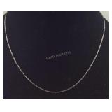 14k white gold chain 0.8g tested 18in