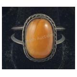 Orange Agate Ring Sterling Silver 5.6 grams ,