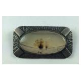 Landscape Agate Pin / Brooch Sterling Silver 6.3