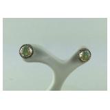 Opal Stud Earrings Sterling Silver 0.9 grams