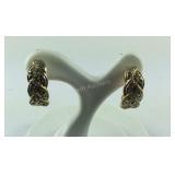 Vintage Gold Tone Earrings Sterling Silver 2.6