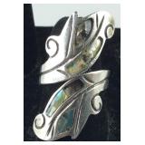 Inlaid Abalone Ring (Missing some stones)