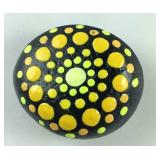 Painted Dot Rock Signed MA