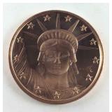 1 Oz Fine Copper Round .999 Copper