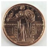 1 Oz Fine Copper Round .999 Copper