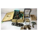 Storage book with costume jewelry