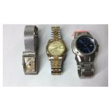 Three wrist watches none are running