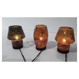 Crackle glass lamps, 9