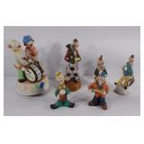 Porcelain clown statues