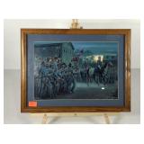 Mort Kunstler calendar print, framed and matted