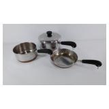 Group of Revere Ware cookware
