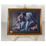 Mort Kunstler calendar print, framed and matted,