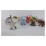 Group of 13 elephant figurines, various