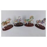 Four Lenox porcelain carousel figurines
