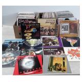 Vinyl record albums, three boxes of albums, mixed