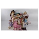 Porcelain dolls and silk dolls