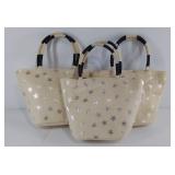 Three ladies handbags