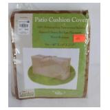 Patio cushion cover, appears new in package