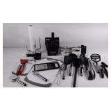 Kitchen essentials, paper towel holder, cutting