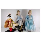 Three collector dolls, Danbury Mint, Franklin