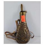 Brass powder horn.