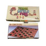 Two board games, bonus game board, both games