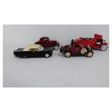 Four classic model cars
