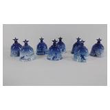 Eight Bing and Grondahl Christmas bells