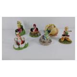 Six Fairy tale figurines from the Franklin Mint
