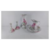 Group of decorative porcelain items from the