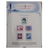 Postage stamps, book to display United Nations