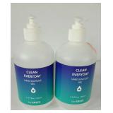 Clean Everyday hand sanitizer gel, 2 bottles,