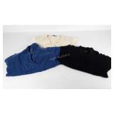 Three cashmere Lauren sweaters, sizes L and XL