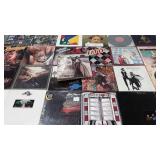 Vinyl record albums, approximately 40classic rock