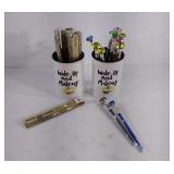 Makeup brush holders, nail files, & pens