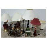 Group of table lamps, seller codes W9, US, 6,