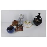 Group of ceramic items, vases, jar and more