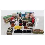 Avon cologne bottles, plus a few Old Spice