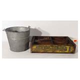 Wooden Pepsi crate (18.5" × 12" × 4") and