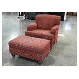 Ethan Allen arm chair and ottoman, needs cleaned,