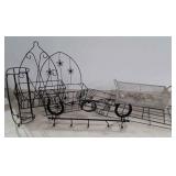 Wire metalworks, small trellises,  wall hangers,