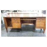 Heavy desk with two file drawers, pull-out