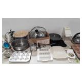 Kitchenwares, bakeware, pan lids, Revere tea