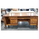 Heavy desk with two file drawers, pull-out