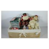 Holiday decor variety of Santa