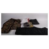 Camouflage rain suit size L-XL, swim shorts size