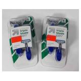 Two packs of 5 disposable razors, new in packaging