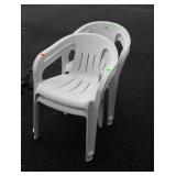 4-White Poly Lawn Chairs