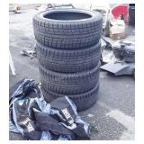 Set of 4 Automotive Tires, Yokohama 205/45R17,