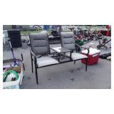 Outdoor Settee Furniture, aluminum framed with